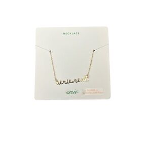 Aerie Gold Script Necklace